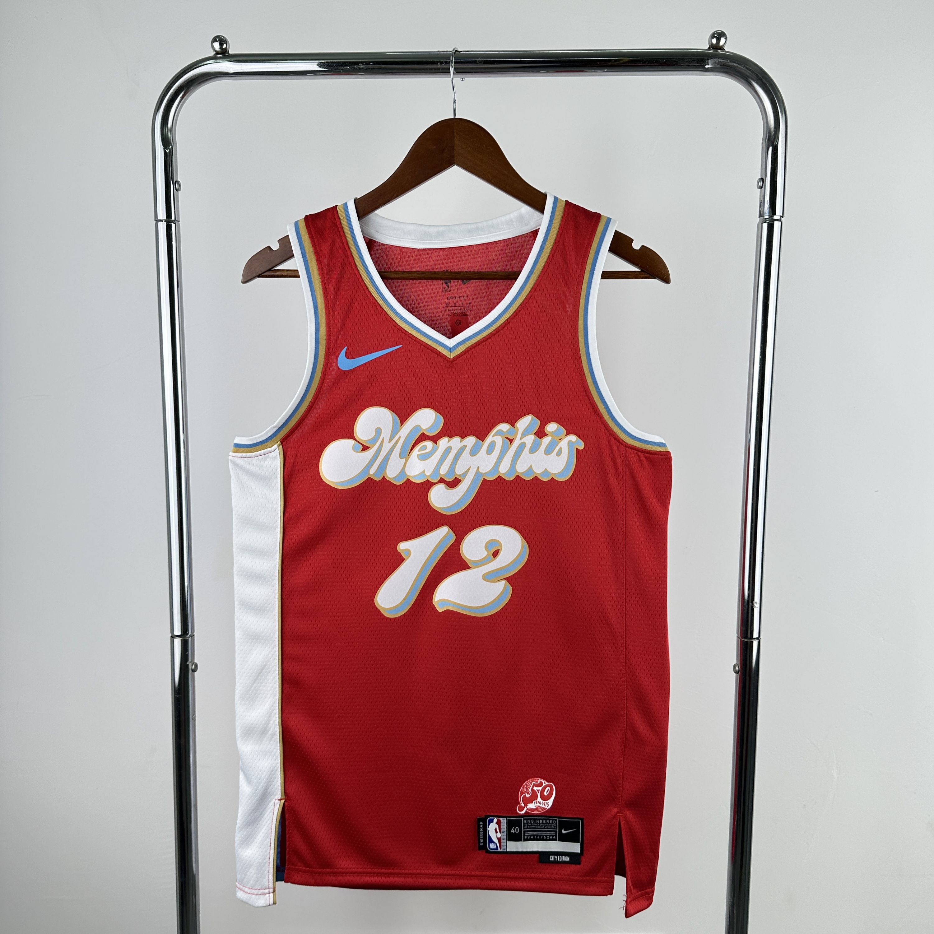 Men Memphis Grizzlies #12 Ja Morant Red City Edition Season Nike 2025 NBA Jersey->memphis grizzlies->NBA Jersey